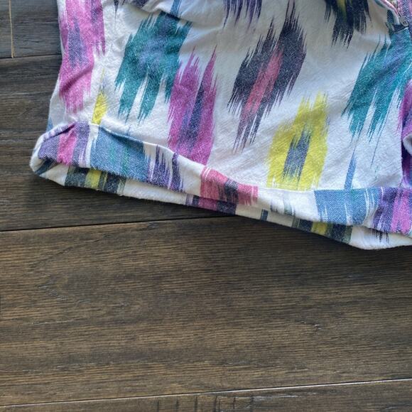 J. CREW Southwestern Linen Blend Short Womens Sz 8 Festival Boho - Picture 4 of 6